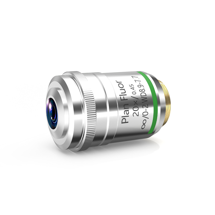 20× 齐焦60mm平场半复消色差倒置生物物镜