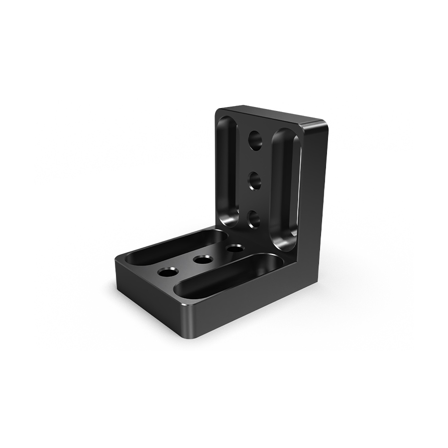 直角转接件 L型尺寸50x38mm 厚度10mm 双列M6腰型沉头孔