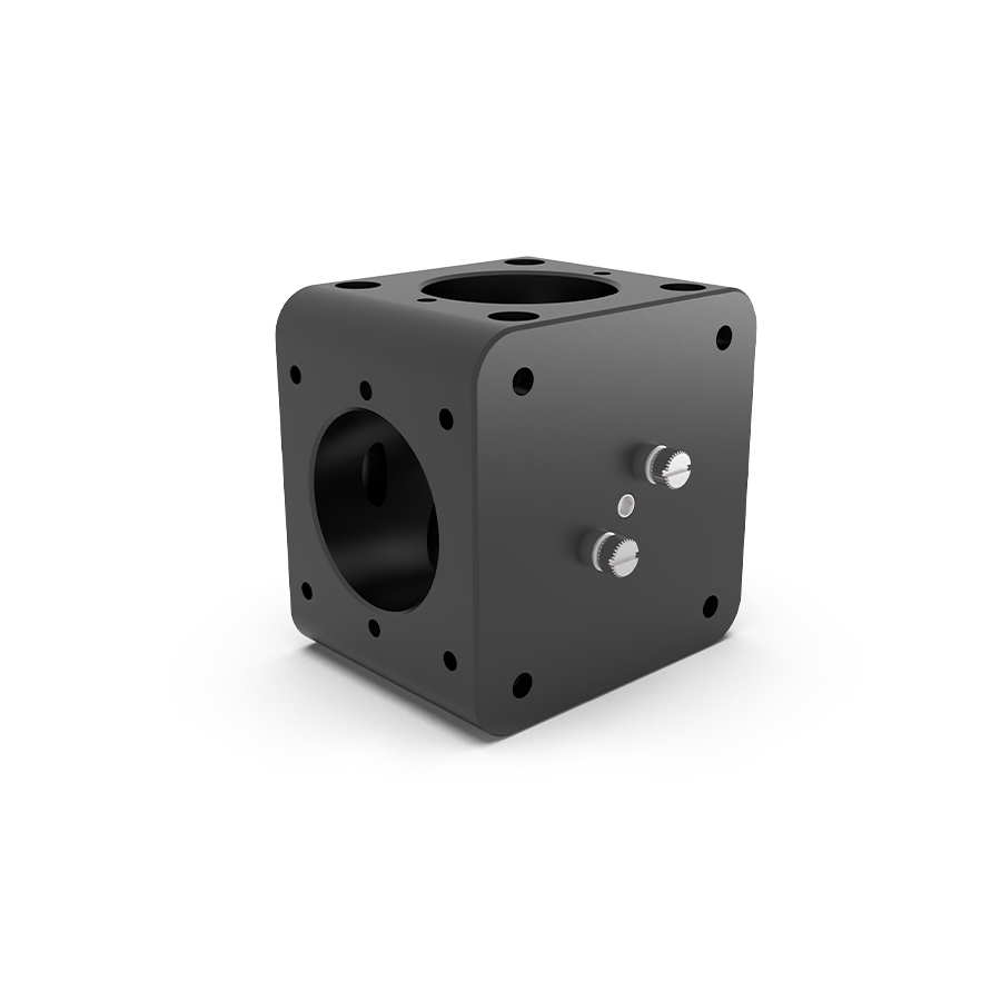 30mm笼式立方体45°侧抽式 M3螺孔/Φ6mm