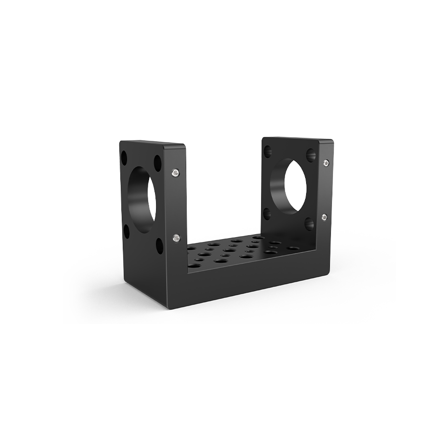 30mm笼式系统U形平台 两端SM1螺纹孔 安装孔M6、M4